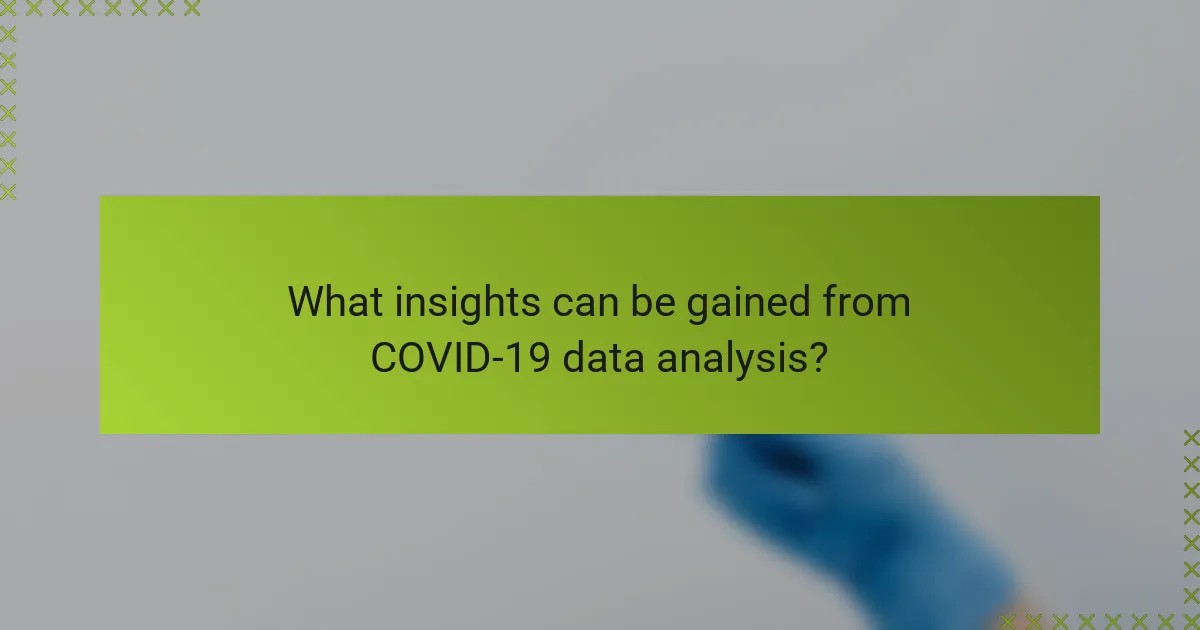 What insights can be gained from COVID-19 data analysis?